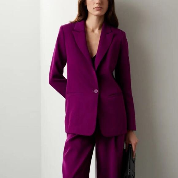 RTR Endless Rose Purple Pink‎ Single Breasted Long Sleeve Blazer Sz S - Picture 1 of 15